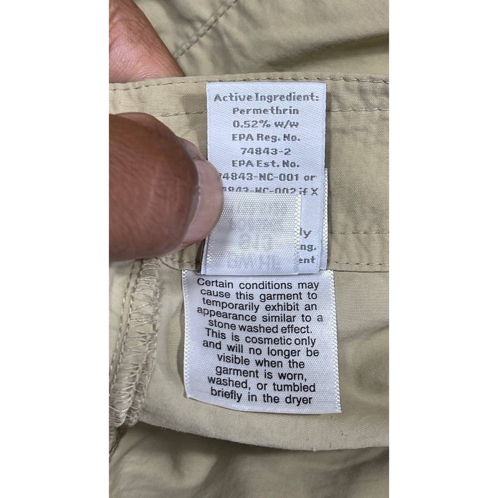 ExOfficio BugsAway Convertible Hiking Pants Mens 36x32 Tan Nylon Insect Shield⁠ - Picture 9 of 10
